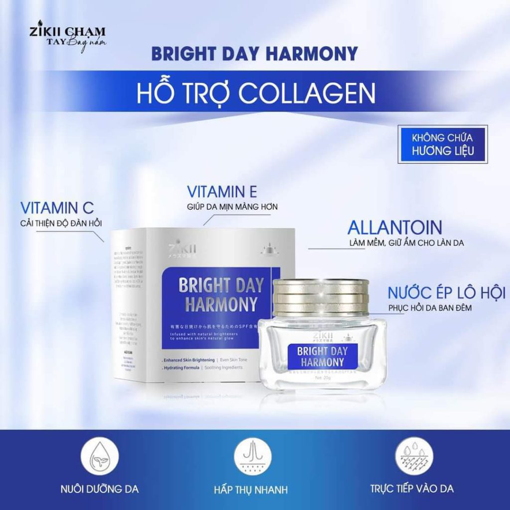 Kem Ngày Zikii Bright Day Harmony là dòng kem dưỡng ngày chuyên sâu của thương hiệu ZIKII